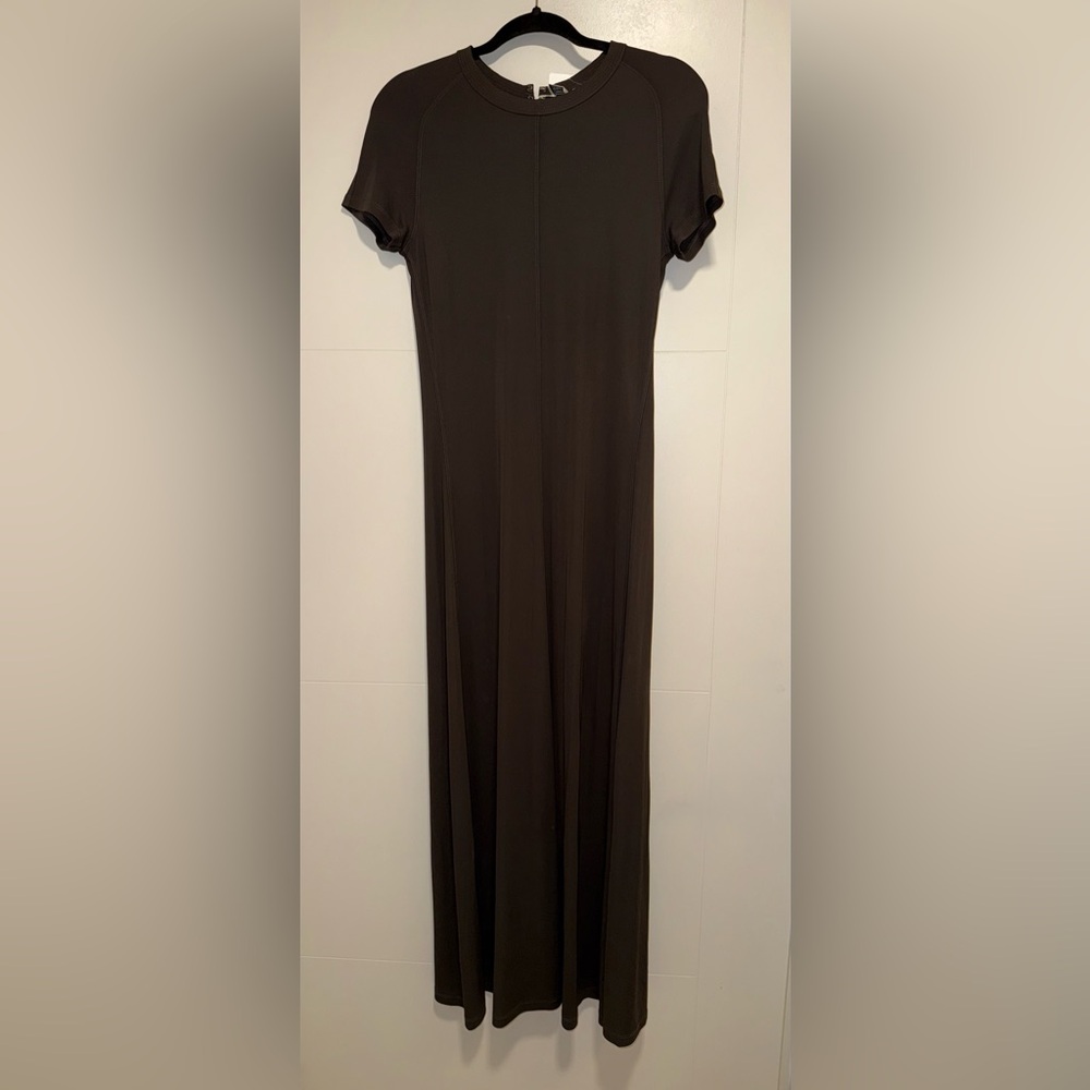 Toteme Olive Green Short Sleeve Maxi Dress - Picture 7 of 15